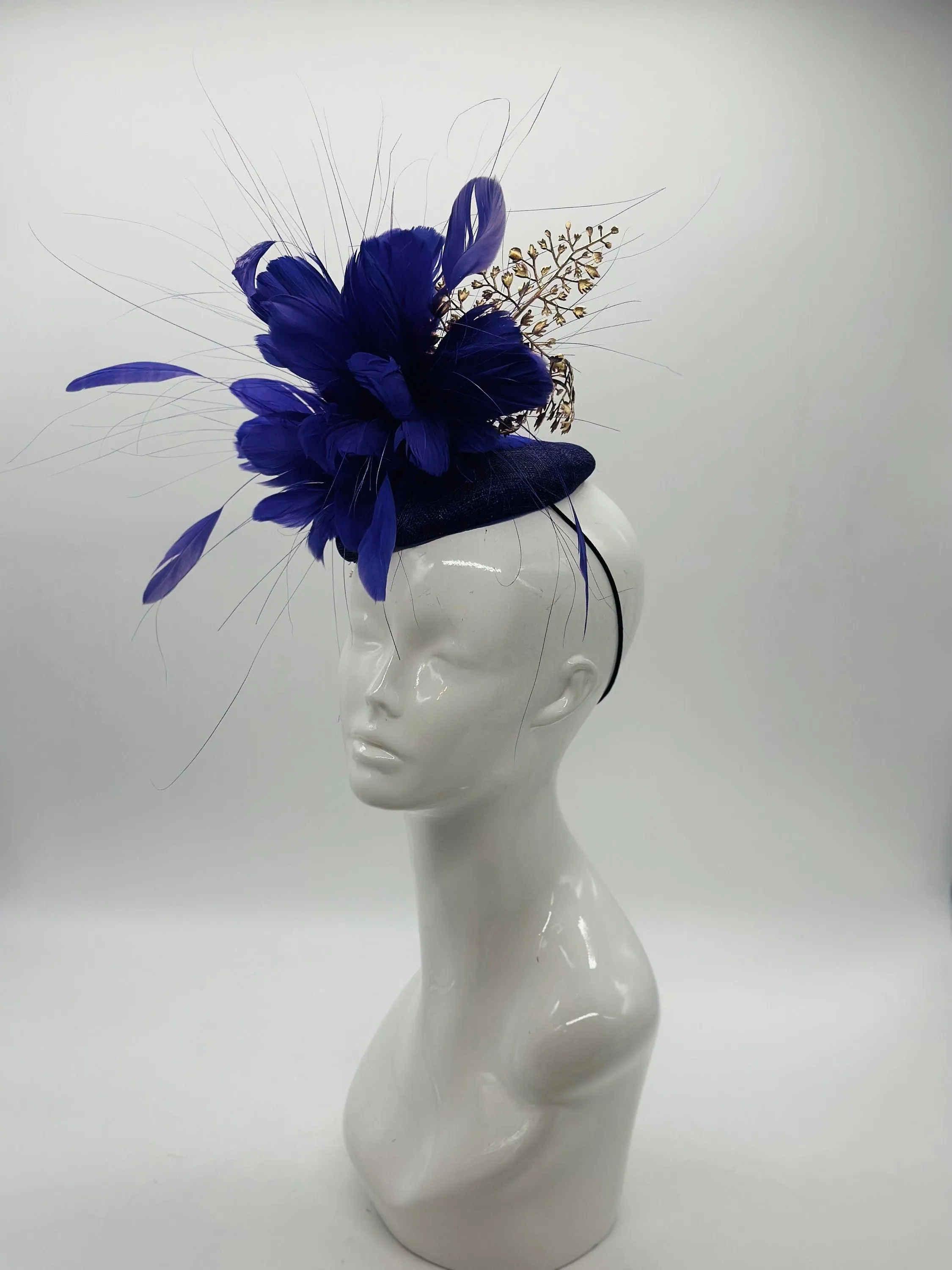 Purple and Gold Derby Fascinator, Kentucky Derby Hat Alternative, Kentucky derby hat, (SILVER LINE, multiple color options available)