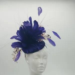 Purple and Gold Derby Fascinator, Kentucky Derby Hat Alternative, Kentucky derby hat, (SILVER LINE, multiple color options available)