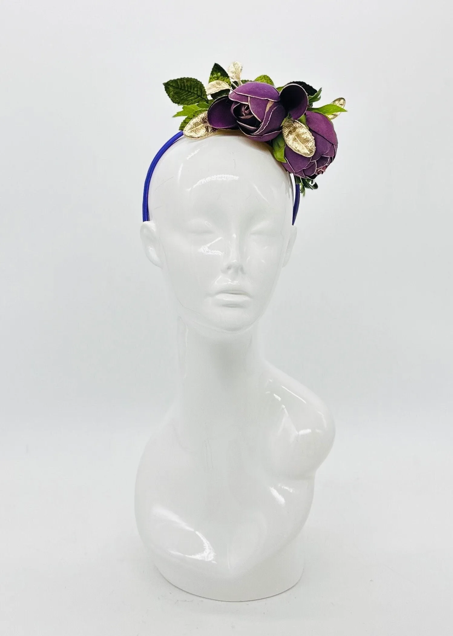 Purple, gold, and green Derby Fascinator, Kentucky Derby Hat Alternative, Kentucky derby hat, (SILVER LINE)