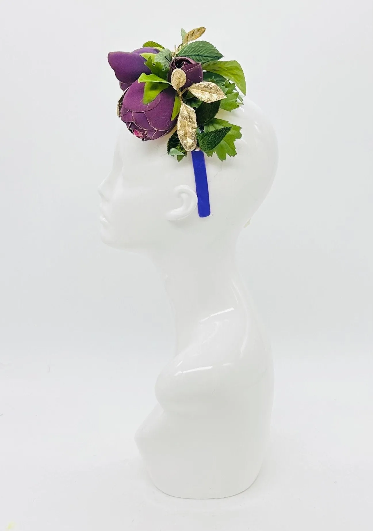 Purple, gold, and green Derby Fascinator, Kentucky Derby Hat Alternative, Kentucky derby hat, (SILVER LINE)