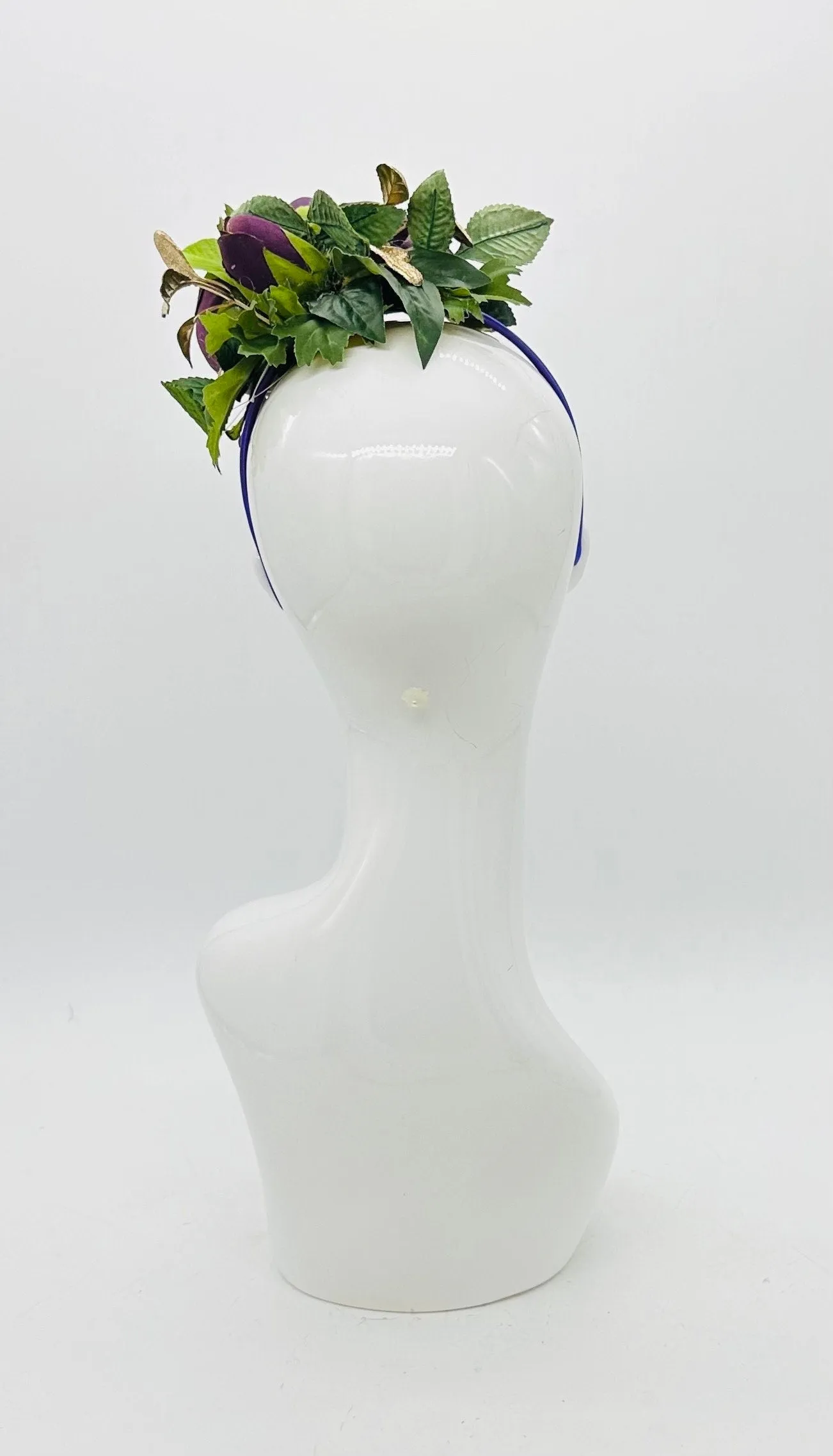 Purple, gold, and green Derby Fascinator, Kentucky Derby Hat Alternative, Kentucky derby hat, (SILVER LINE)