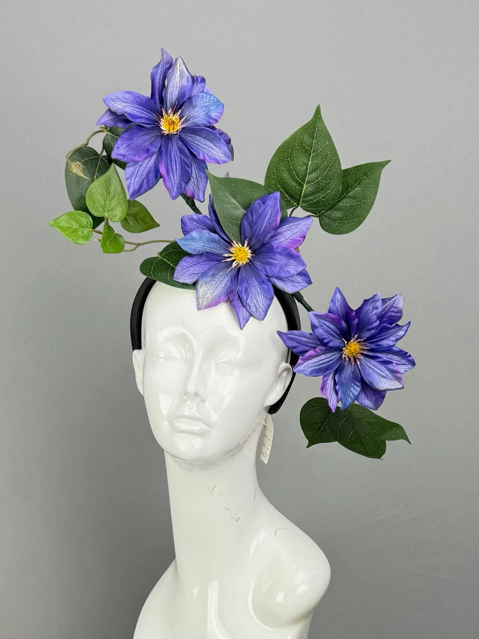 Purple Kentucky Derby fascinator, Derby Hat Alternative (GOLD LINE)