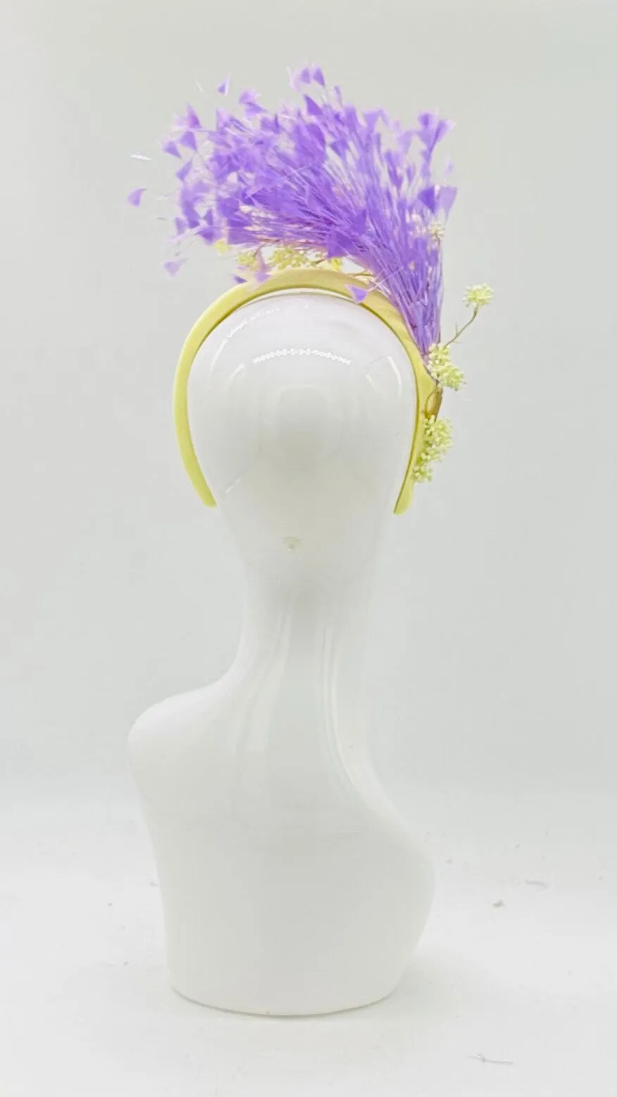 Purple, yellow, cream Derby Fascinator, Kentucky Derby Hat Alternative, Kentucky derby hat (SILVER LINE)