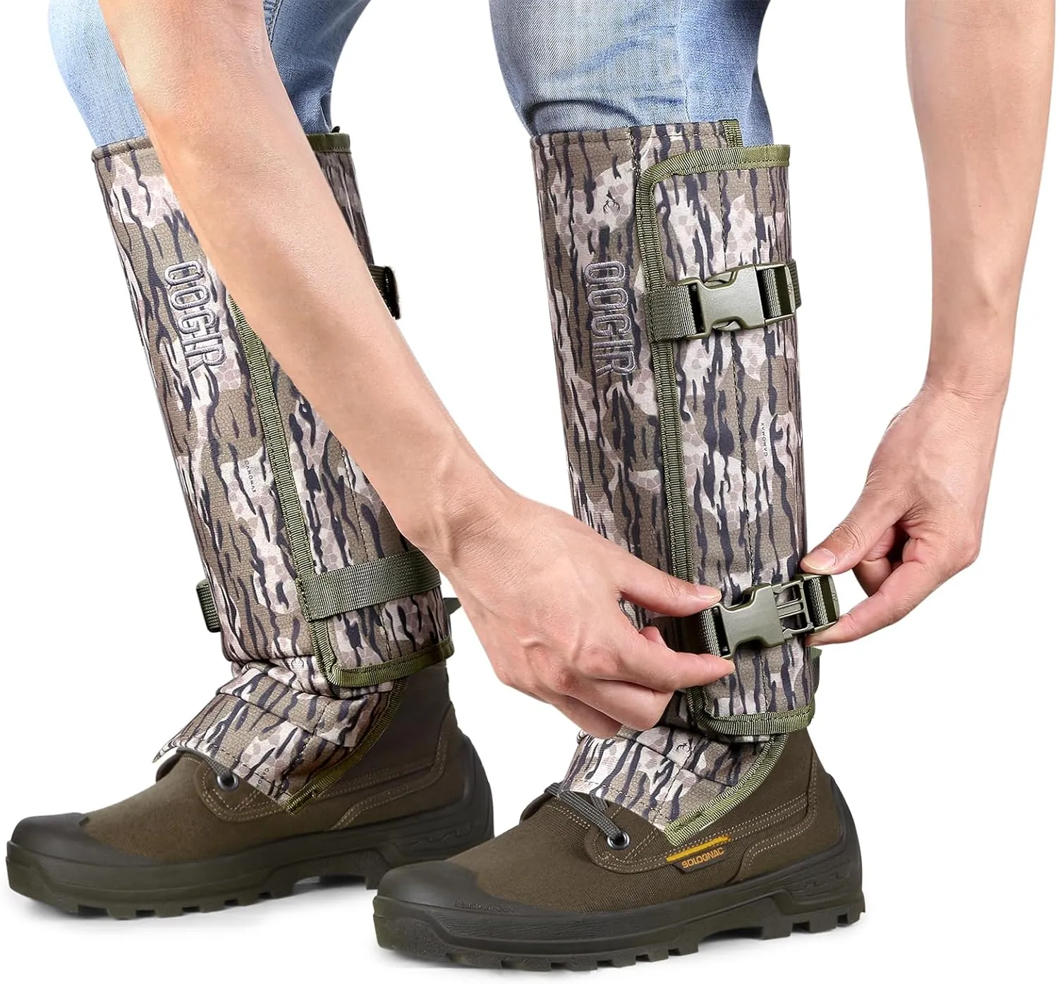 QOGIR Snake Gaiters 3 Pack: Durable Snake Guards for Hunting, Snake Gaiter Leggings for Men & Women, Snake Bite Protection for Lower Legs, Snake Proof Gaiters