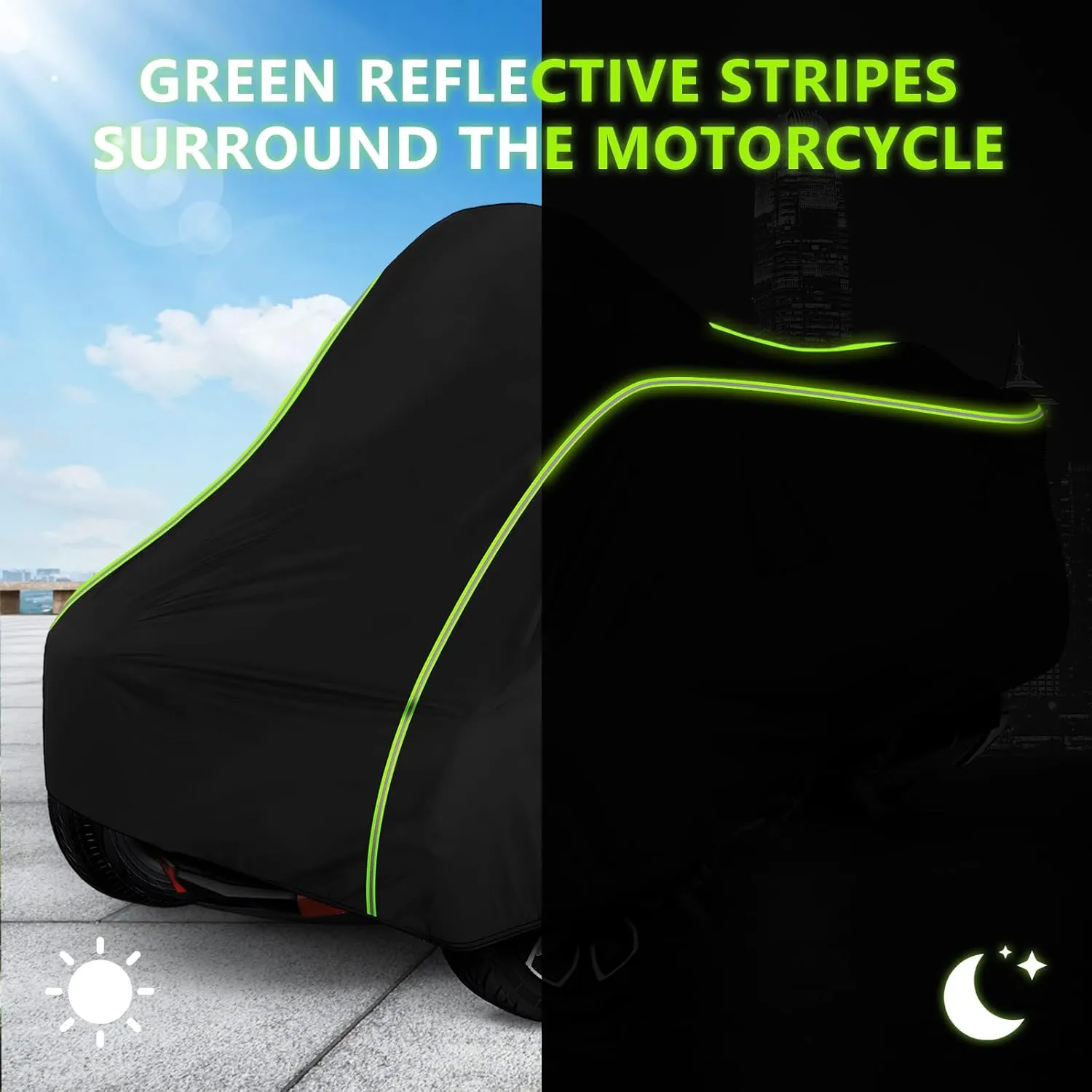 QUNSUNUS Waterproof Motorcycle Cover for Can-Am Spyder F3 2016-2023, 420D Heavy Duty Trike Cover with Wind, Sun, UV and Dust Protection