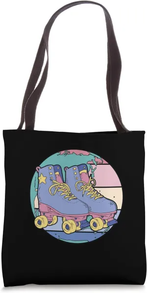 Retro Roller Skating Enthusiasts Cool Skater Style Tote Bag