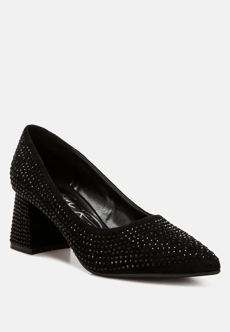 Rhinestones Embellished Pumps By RAG