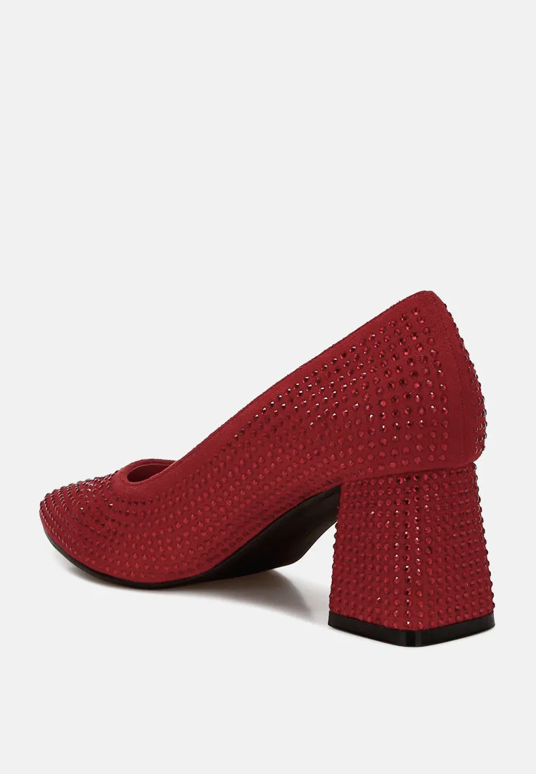 Rhinestones Embellished Pumps By RAG