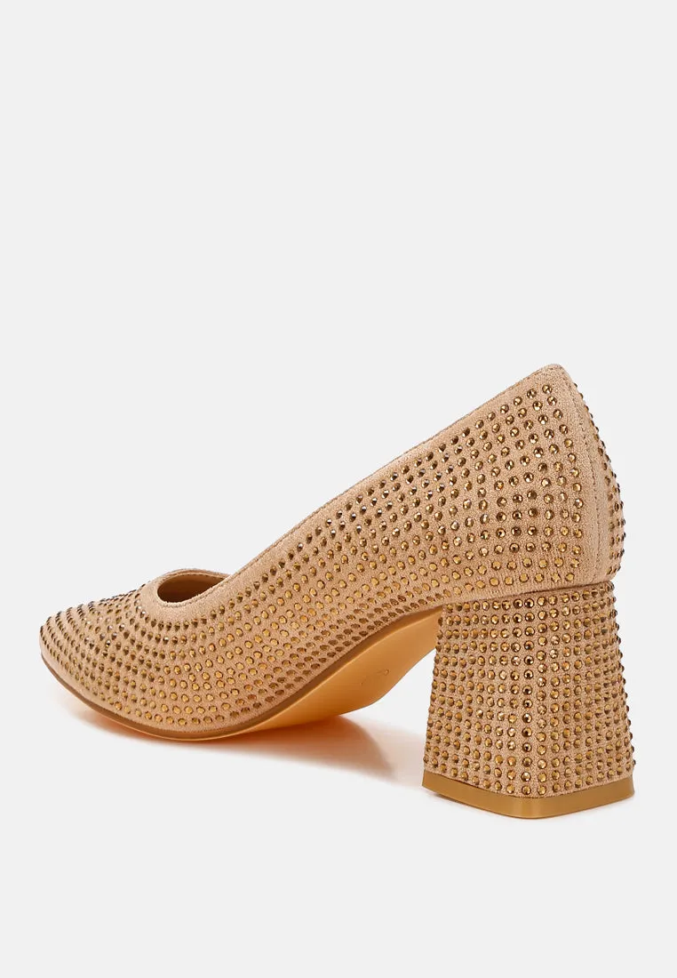 Rhinestones Embellished Pumps By RAG