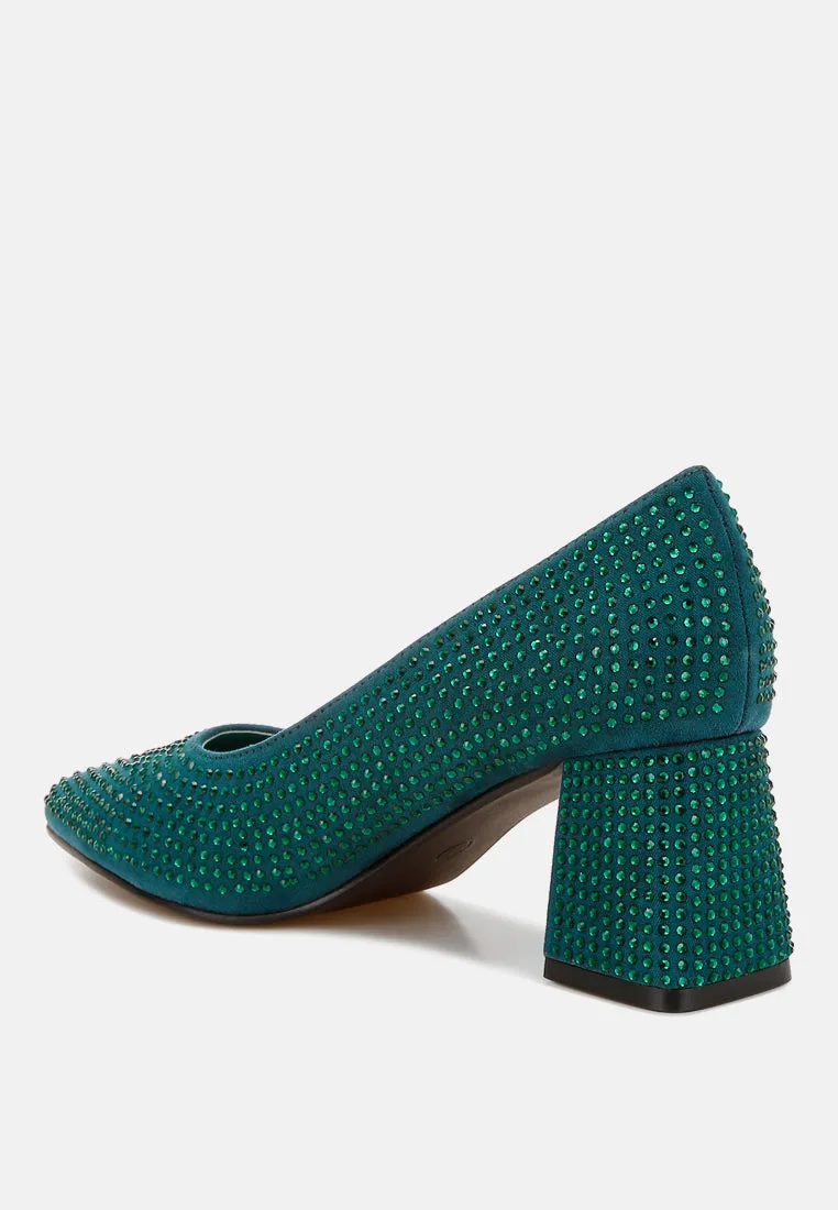Rhinestones Embellished Pumps By RAG