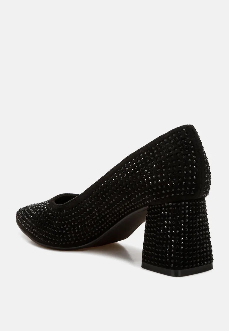 Rhinestones Embellished Pumps By RAG