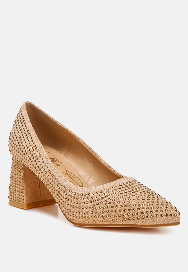 Rhinestones Embellished Pumps By RAG