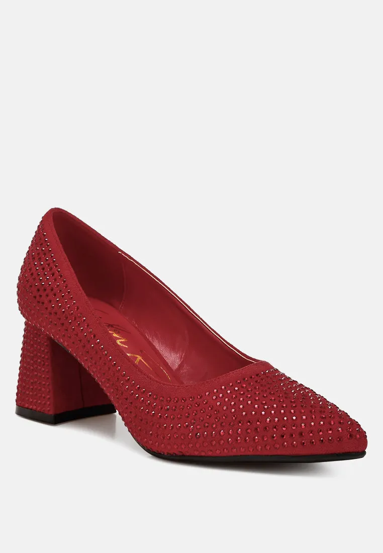 Rhinestones Embellished Pumps By RAG