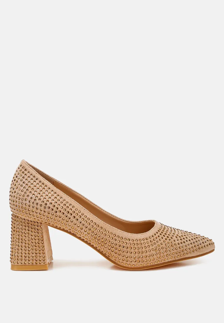 Rhinestones Embellished Pumps By RAG
