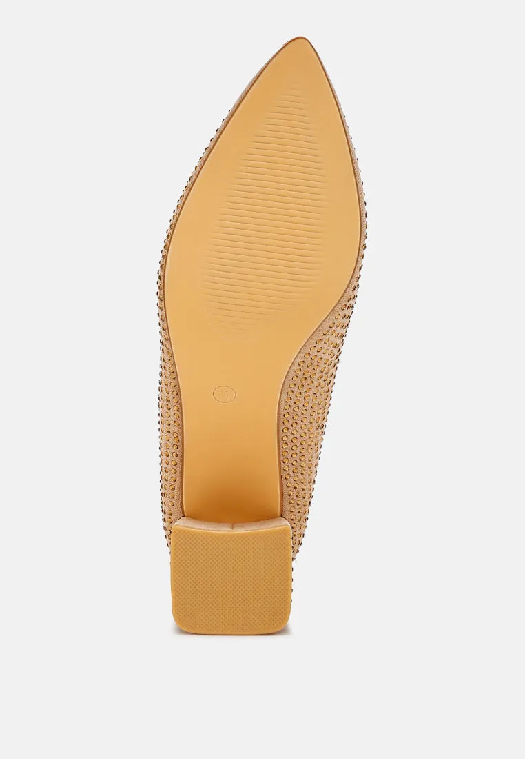 Rhinestones Embellished Pumps By RAG