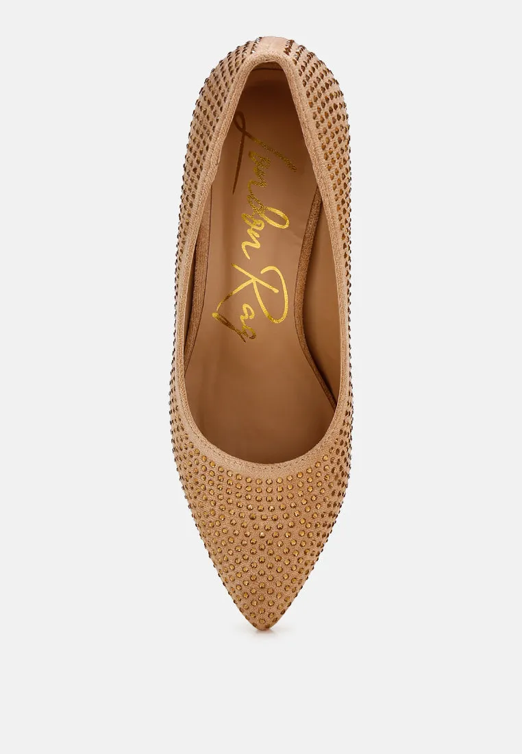 Rhinestones Embellished Pumps By RAG