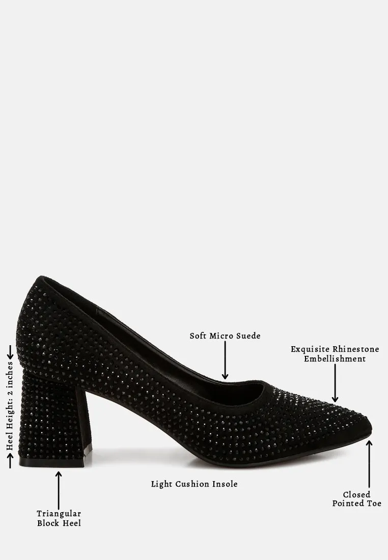 Rhinestones Embellished Pumps By RAG