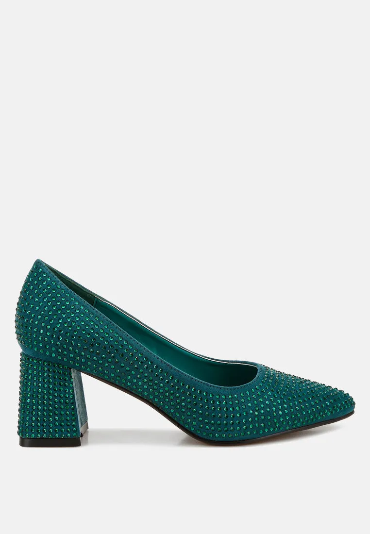 Rhinestones Embellished Pumps By RAG