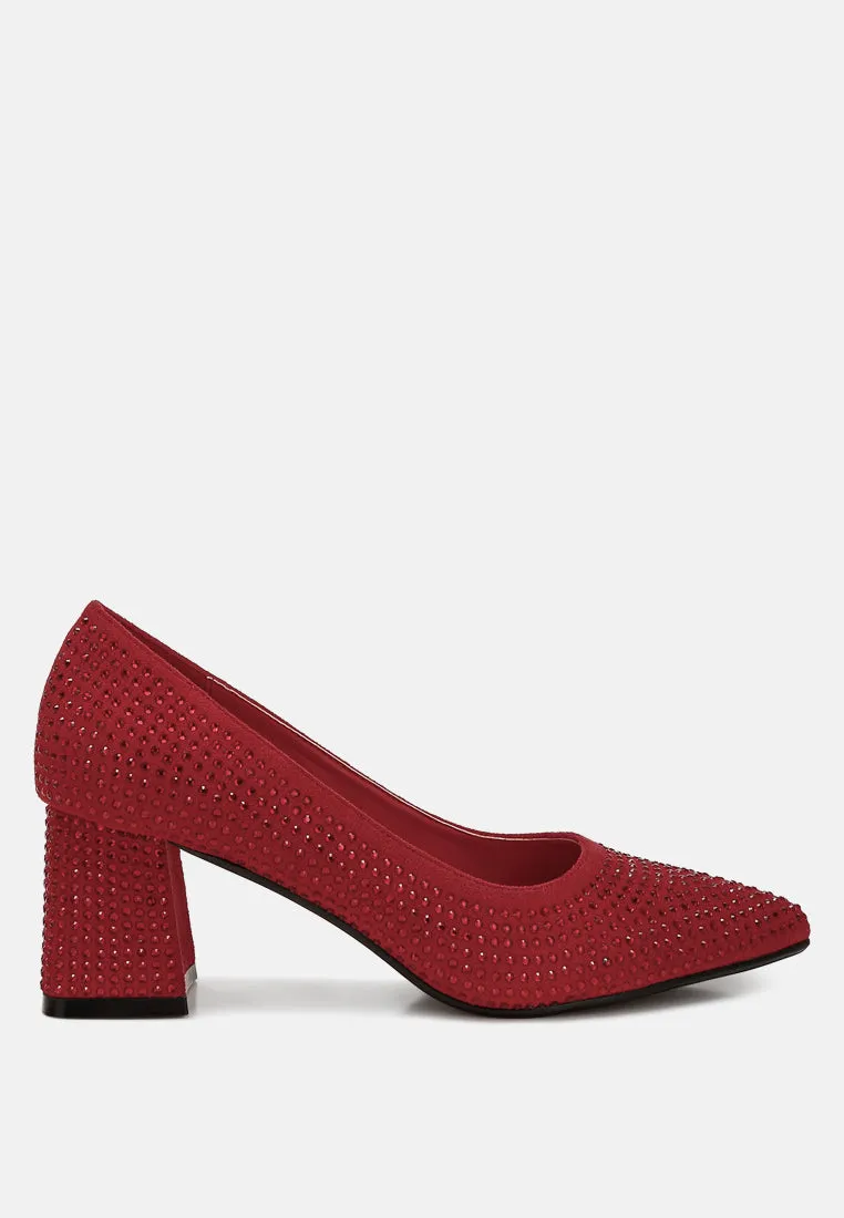 Rhinestones Embellished Pumps By RAG
