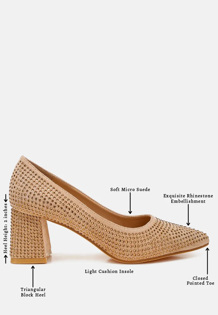 Rhinestones Embellished Pumps By RAG