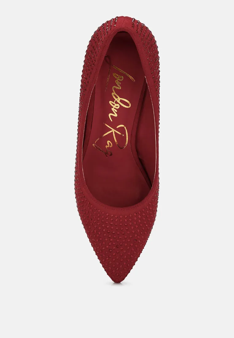 Rhinestones Embellished Pumps By RAG