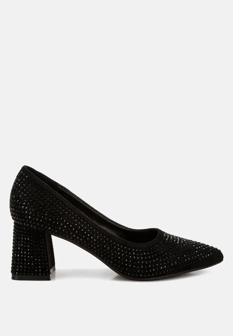 Rhinestones Embellished Pumps By RAG