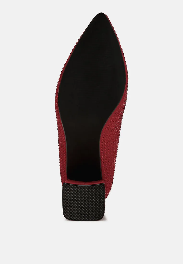 Rhinestones Embellished Pumps By RAG