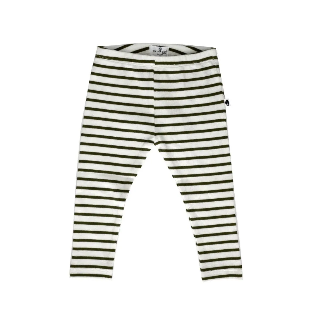 Rib Leggings - Black Stripe