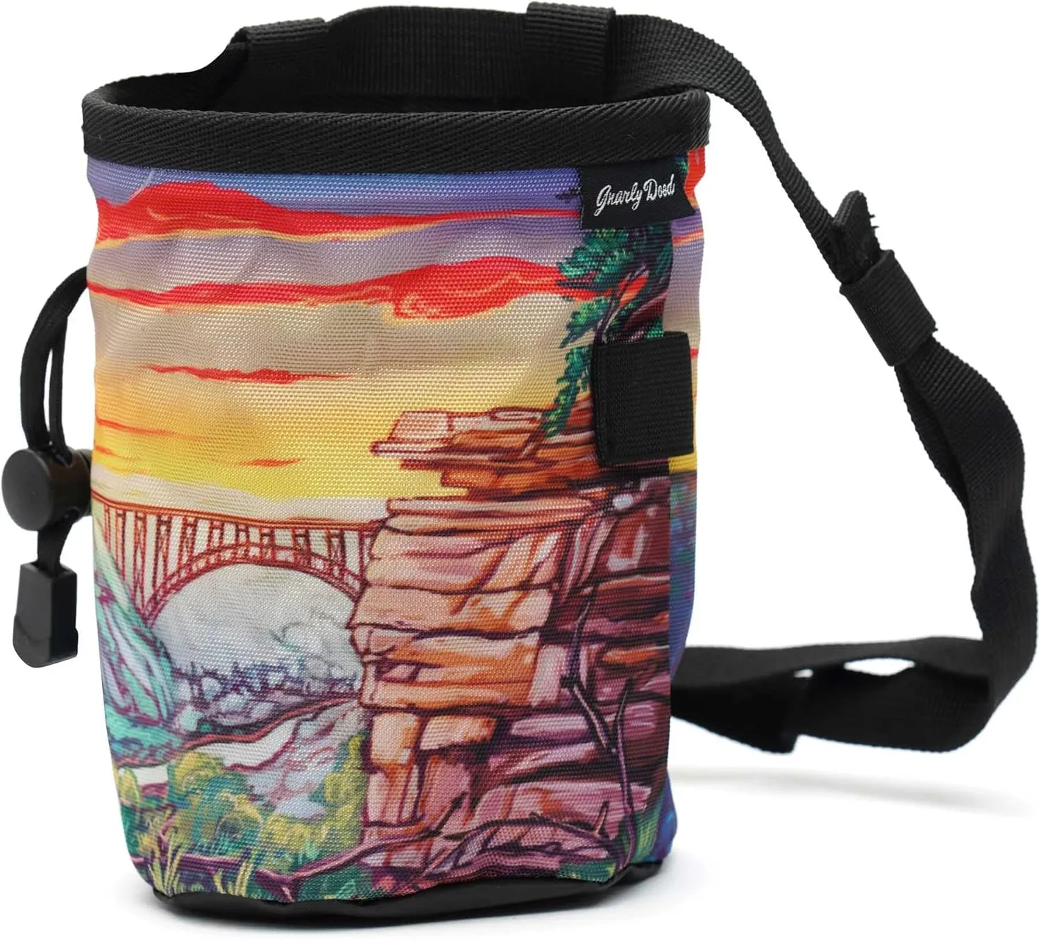 Rock Climbing Chalk Bag | for Outdoor, Gym, & Bouldering | Adjustable Waist Belt, Durable Drawstring Closure, & Zippered Pocket