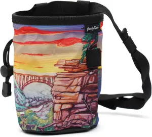 Rock Climbing Chalk Bag | for Outdoor, Gym, & Bouldering | Adjustable Waist Belt, Durable Drawstring Closure, & Zippered Pocket