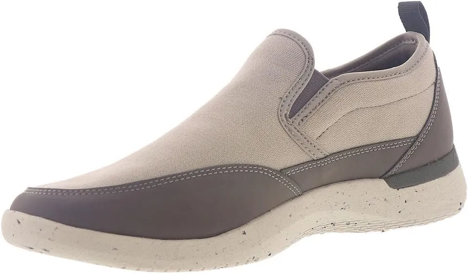 Rockport Men's Truflex Fly Slip on Mudguard Sneaker, Stone Multi, 10
