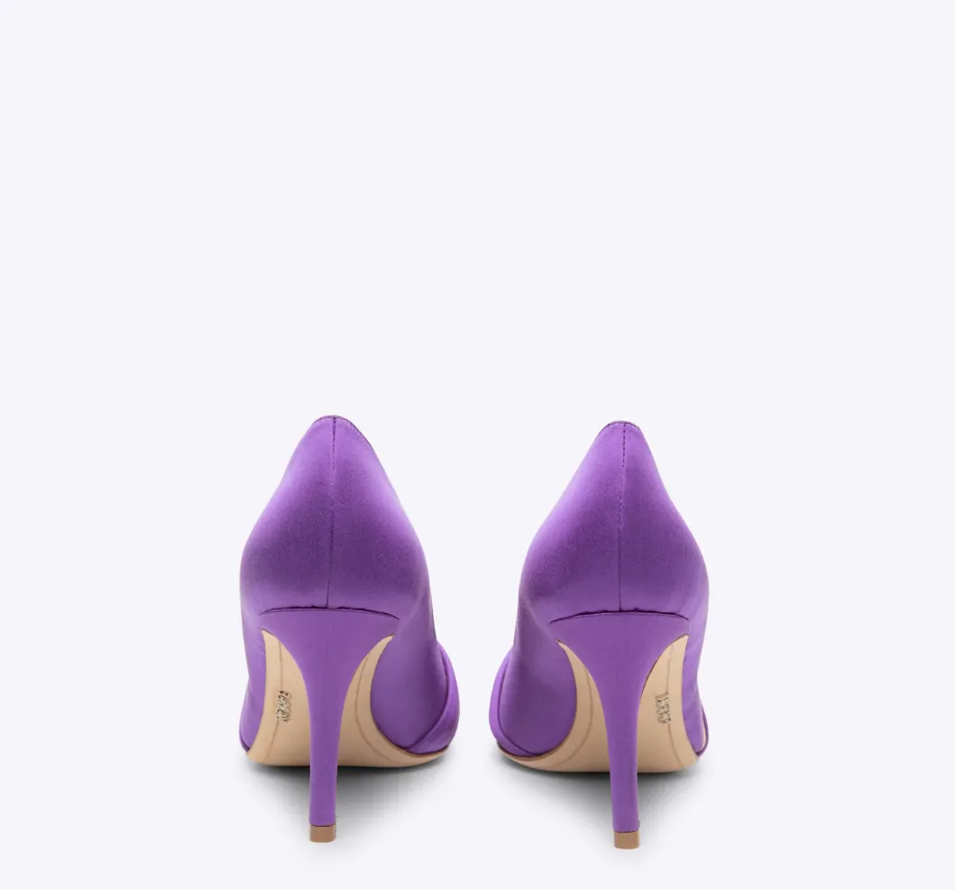 Rodo Purple Satin Pumps