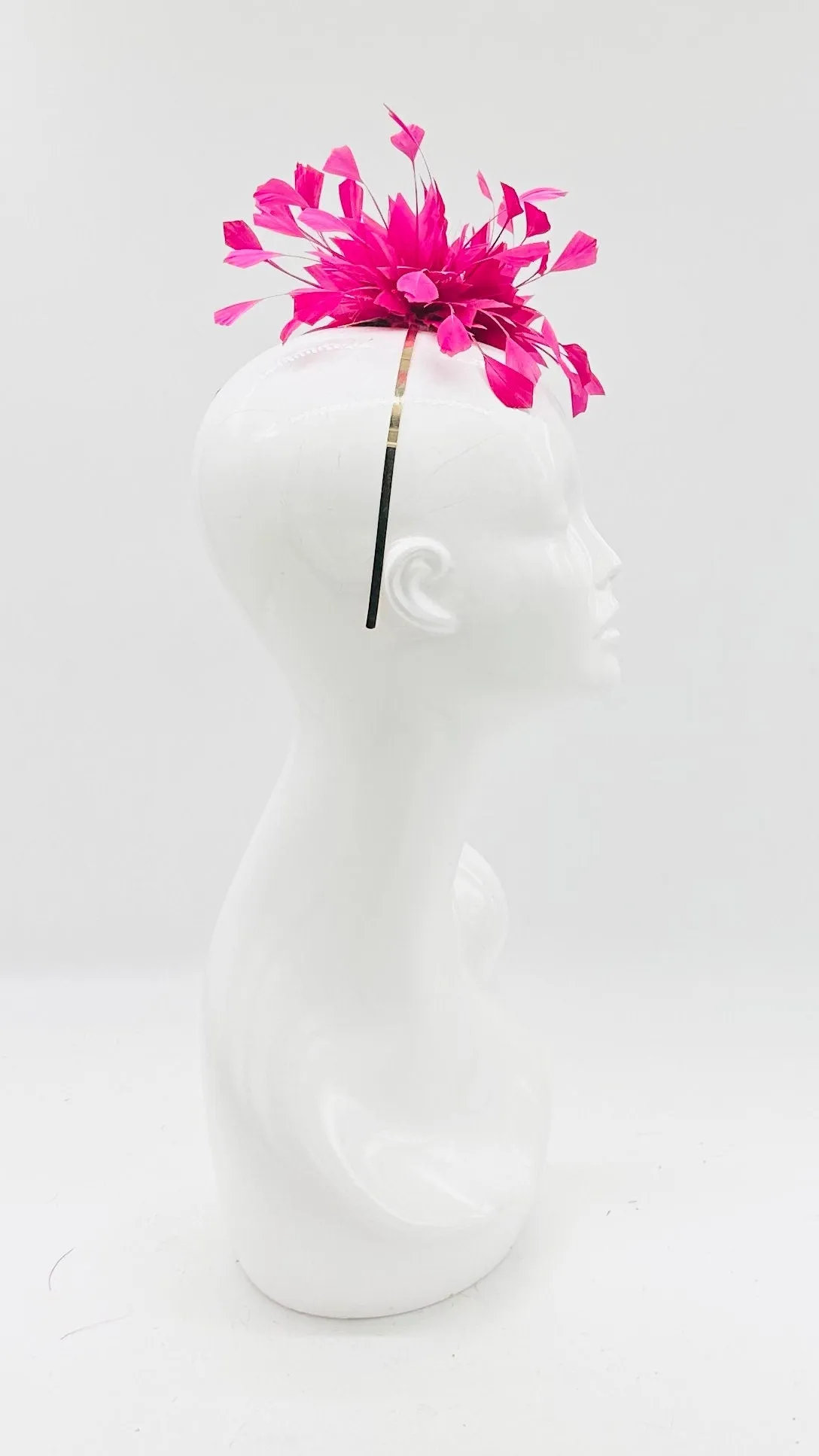 Rose pink Kentucky Derby Fascinator, Kentucky Derby Hat Alternative, Floral Fascinator (SILVER LINE, multiple color options available)