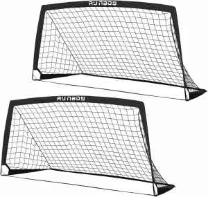 RUNBOW 5x3 6x4 ft Portable Kids Soccer Goal for Backyard Practice Soccer Net with Carry Bag