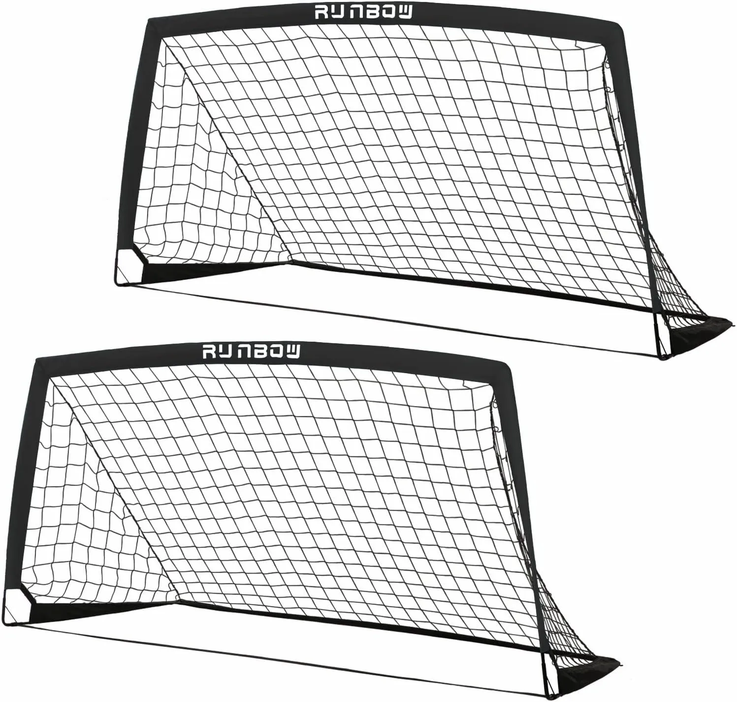 RUNBOW 5x3 6x4 ft Portable Kids Soccer Goal for Backyard Practice Soccer Net with Carry Bag