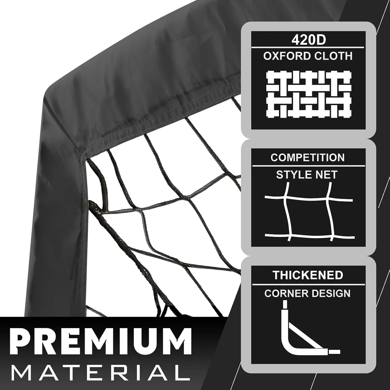 RUNBOW 5x3 6x4 ft Portable Kids Soccer Goal for Backyard Practice Soccer Net with Carry Bag