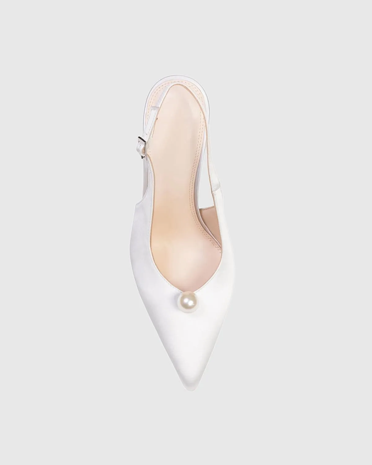 Satin Slingback Pump Shoes with 4 Inch Stiletto Heel