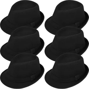 SATINIOR bulk Black Felt Bowler Top Hats for Magician Steampunk Costume Dress up Men Women Cosplay Halloween Party