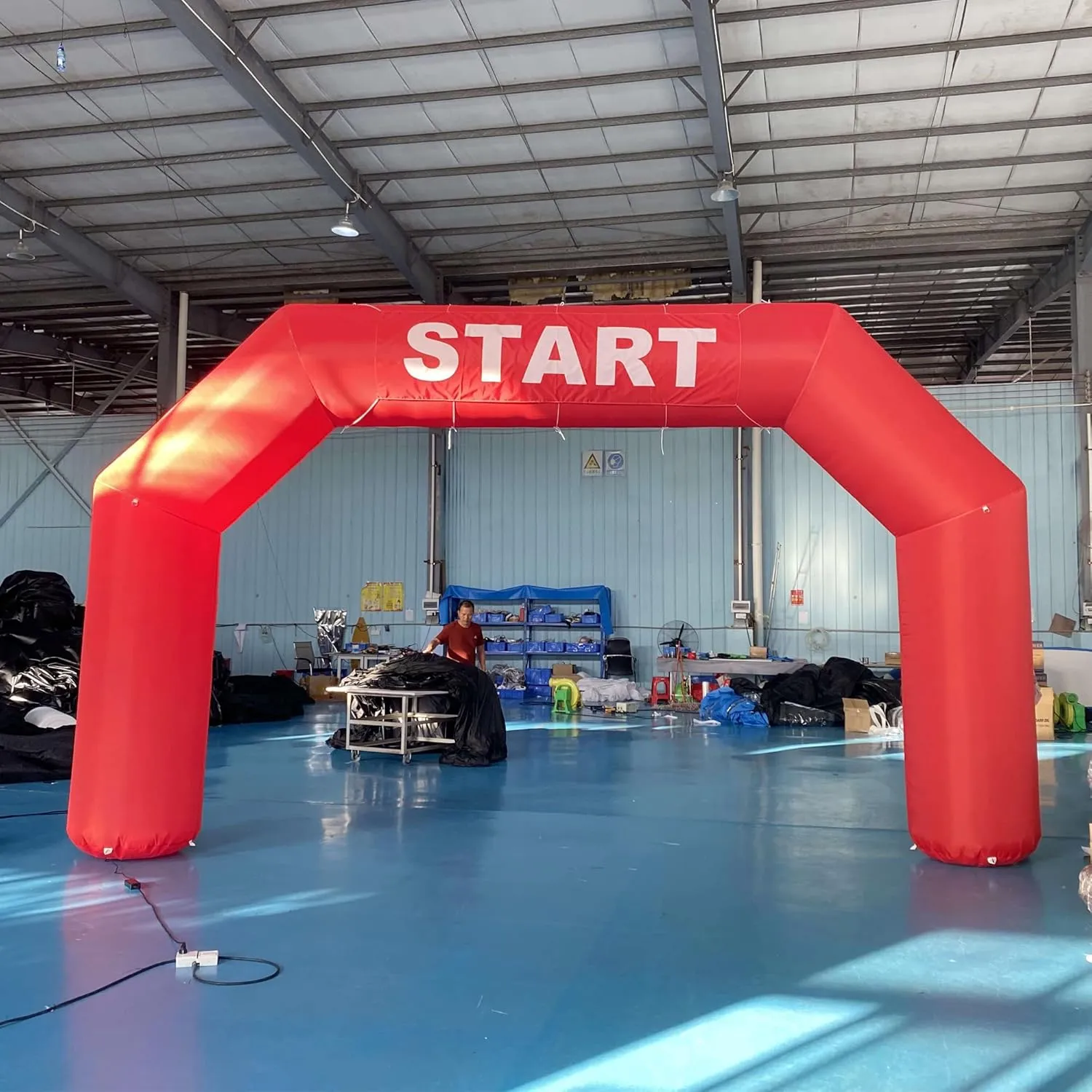 Sayok Outdoor Inflatable Arch Inflatable Archway Inflatable Start Finish Line Racing Arch Banners with Air Blower(Red, 20FT)