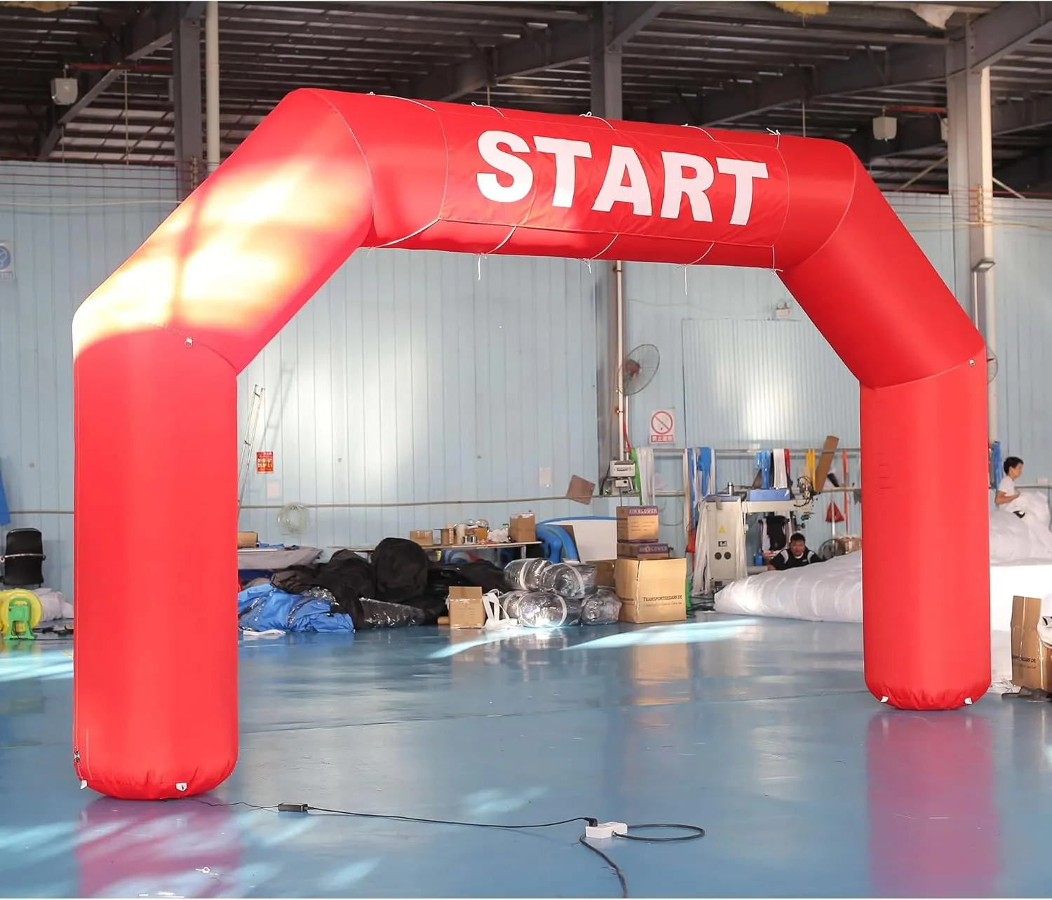 Sayok Outdoor Inflatable Arch Inflatable Archway Inflatable Start Finish Line Racing Arch Banners with Air Blower(Red, 20FT)