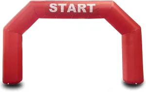 Sayok Outdoor Inflatable Arch Inflatable Archway Inflatable Start Finish Line Racing Arch Banners with Air Blower(Red, 20FT)