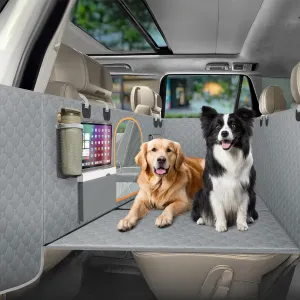 Senose Dog Car Seat Cover for Back Seat, Backseat Cover for Dogs in Car, Waterproof Full Protection Dog Hammock for Car, Car Seat Cover for Dogs(Grey or Black)