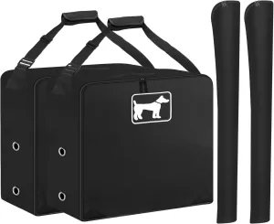 SIRUITON 2Pack Dog Playpen Storage Bag, Fits 40" H 8 Panels and 9 Stakes，Suitable for Foldable Exercise Pet Playpen, Dog Fence Travel Bag, with Reinforcing Plate & Shoulder