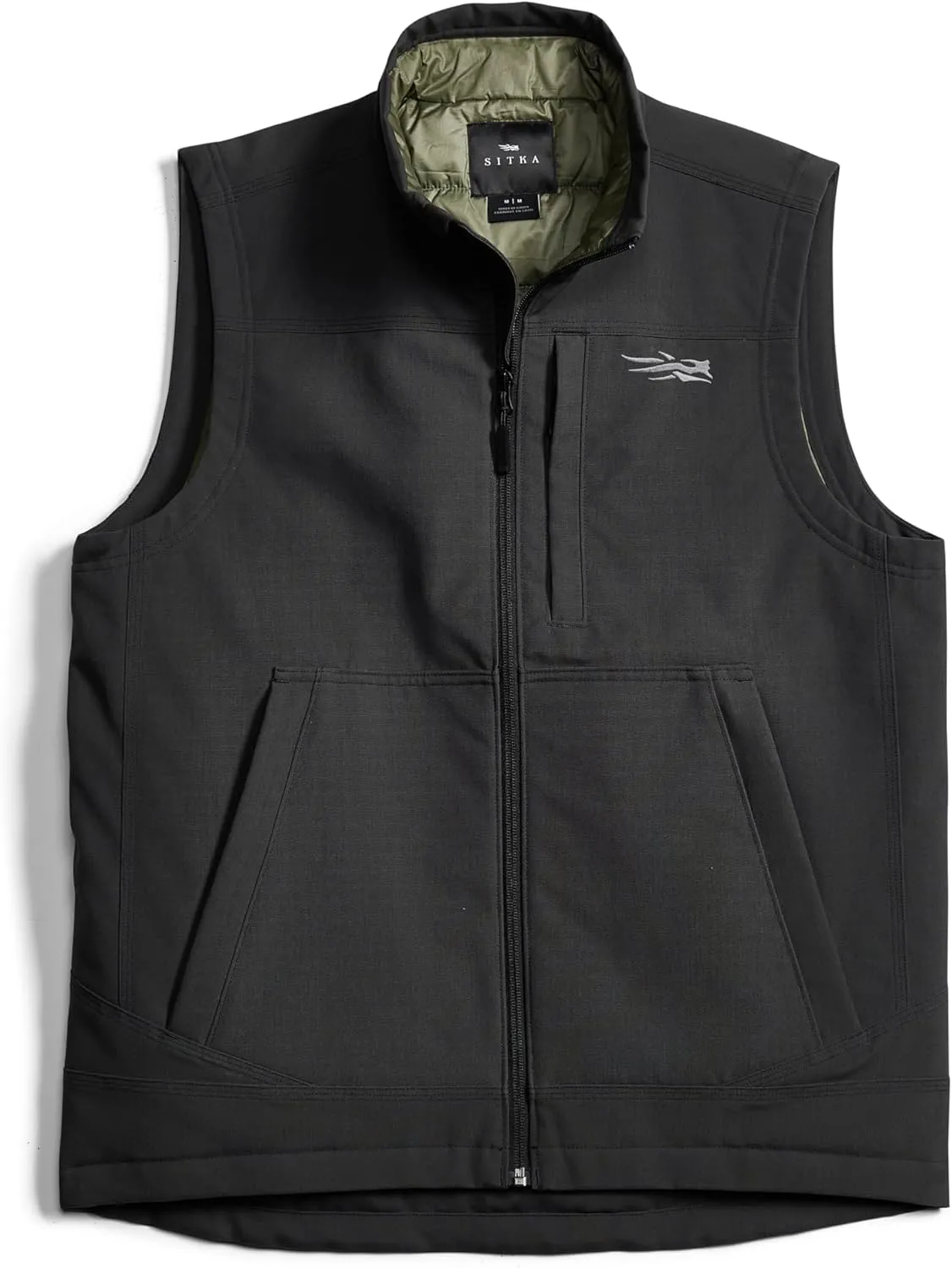 SITKA Gear Mens Grindstone Insulated Outdoor Vest - Obsidian, Small
