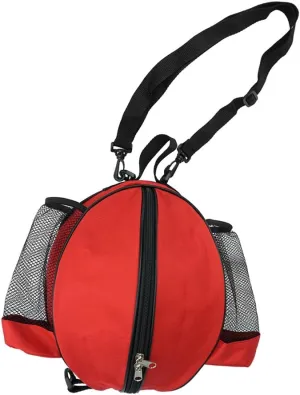 Size 7 (29.5") Basketball Bag Soccer Ball Football Volleyball Softball Sports Ball Bag Holder Carrier Adjustable Shoulder Strap 2 Side Mesh Pockets f/Water Bottle Towel Sports Shoes