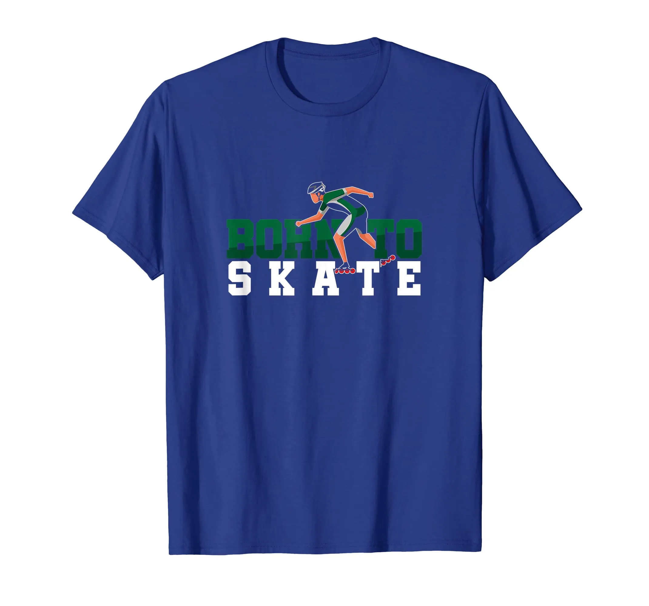 Skater Born To Skate Skating Roller Derby T-Shirt