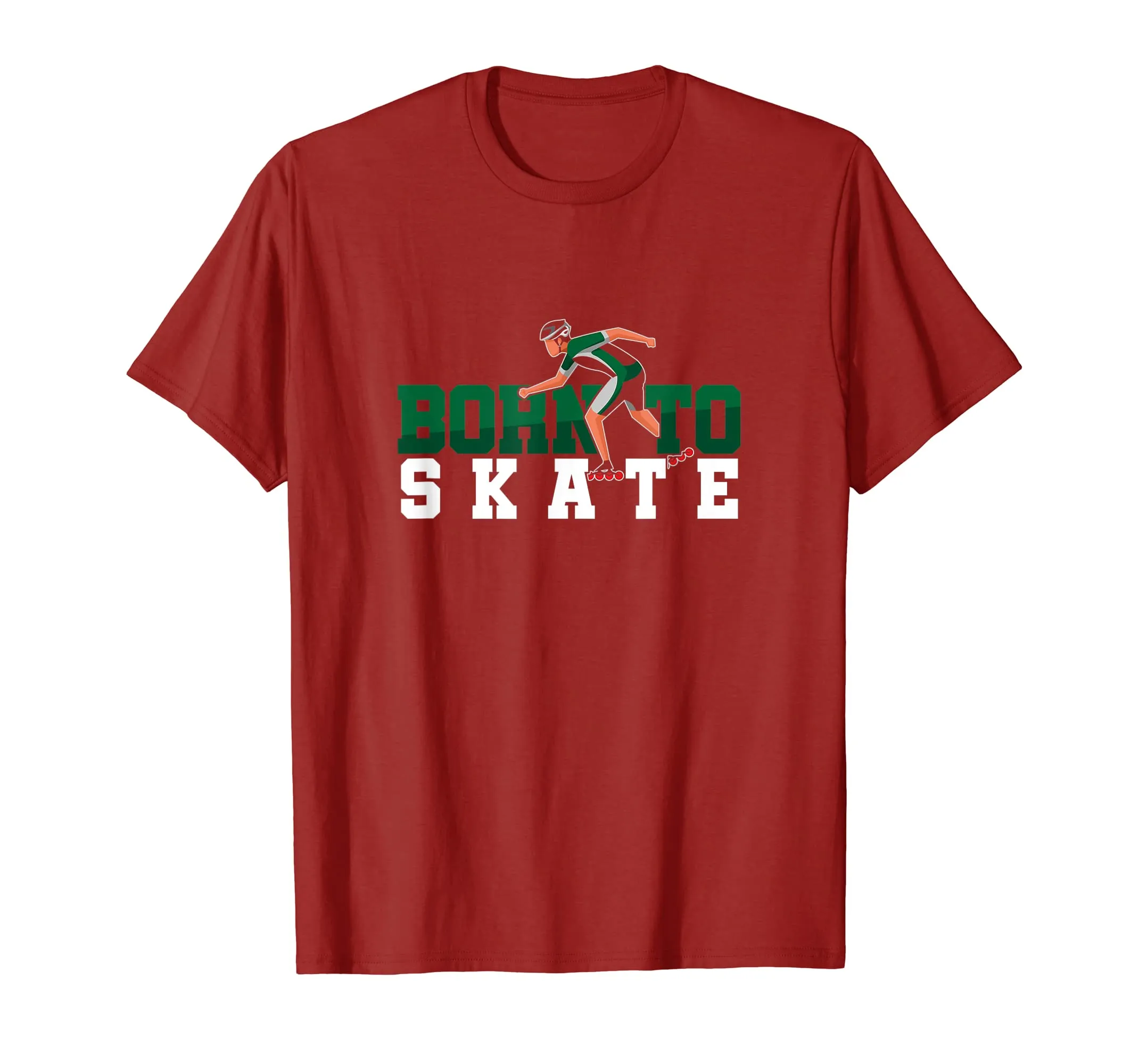 Skater Born To Skate Skating Roller Derby T-Shirt