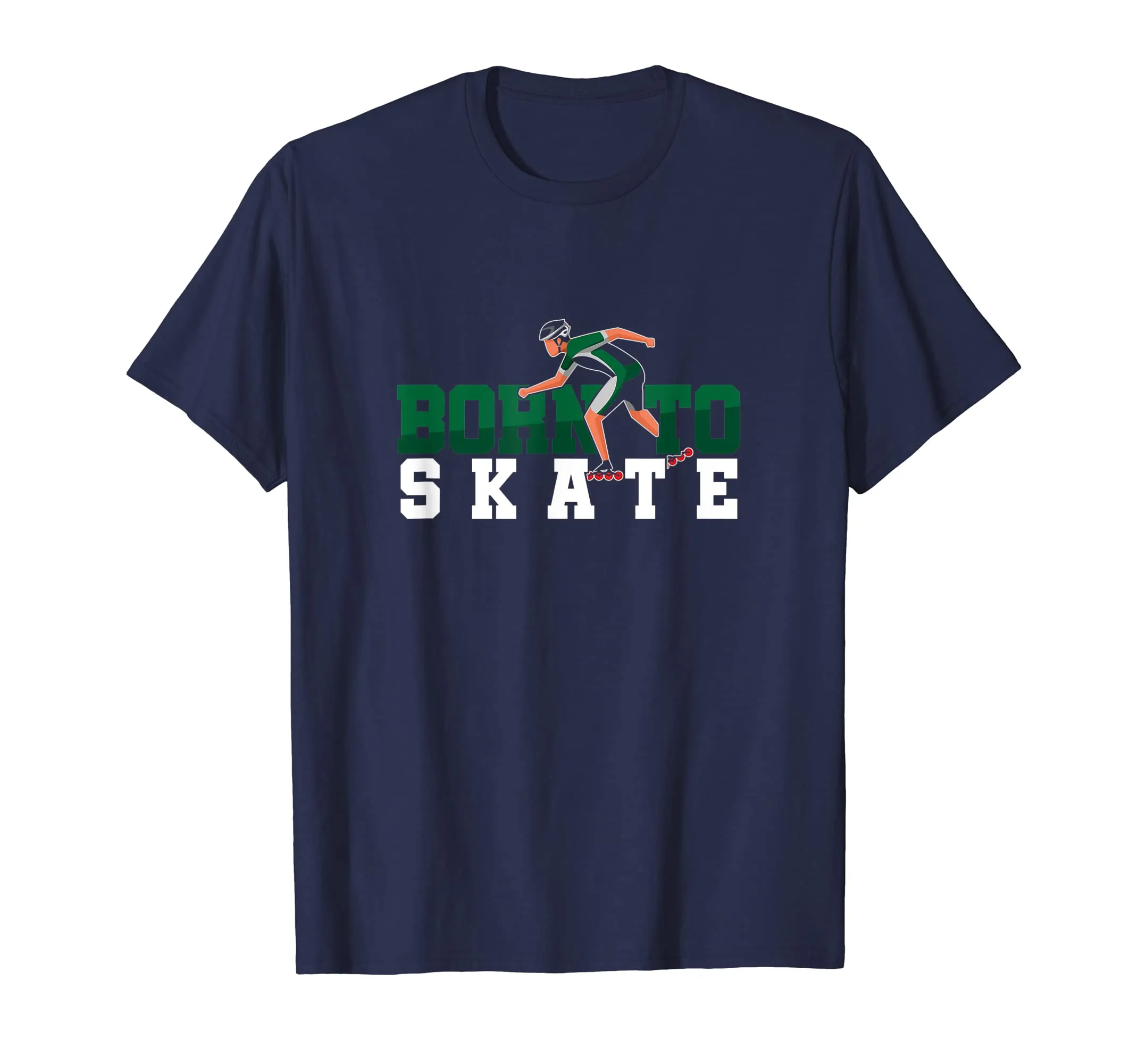 Skater Born To Skate Skating Roller Derby T-Shirt