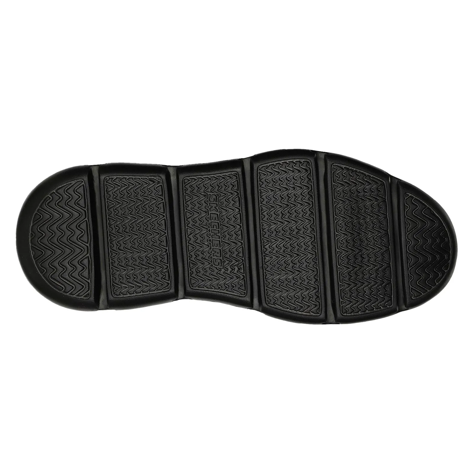 Skechers Garza Gervin Chaussures En Cuir Noir À Lacets Pour Hommes
