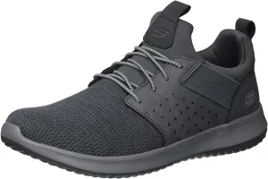 Skechers Men's Delson-Camben Sneaker, Grey, 11 M US